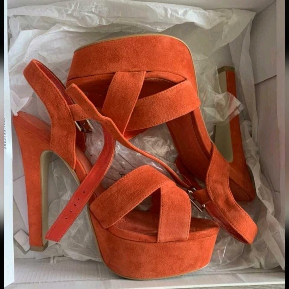 Topshop suede platform sandal